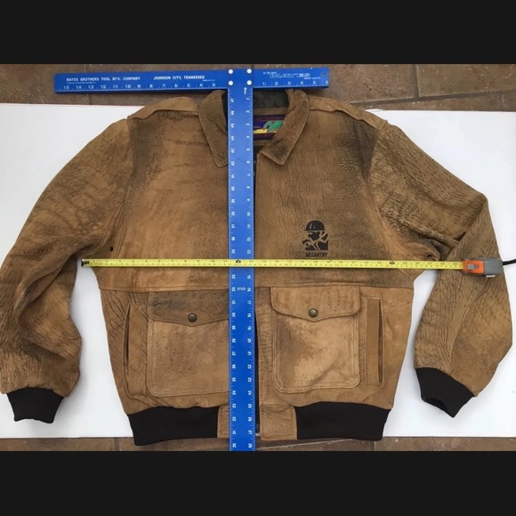 Tony Nowak Authentic Rare Brown Leather Jacket XL Made In USA - Picture 6 of 12